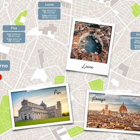 Free Parking Appartamento 5 Stelle Elegante Con Suite リヴォルノ エクステリア 写真